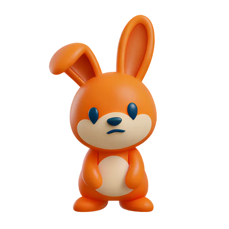 Hoppa the yayhop bunny looking curious